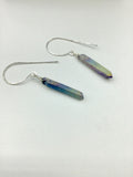 Sterling silver crystal earrings, electroplated crystal earrings, cute earrings, boho jewelry