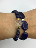 lapis lazuli bracelet, beaded bracelet, layering bracelet, boho jewelry, lapis bracelet, druzy bracelet, drusy jewelry