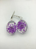 Botanical earrings, pressed flower jewelry, summer earrings, dried flower earrings, pretty and pressed