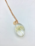 pressed flower necklace, sweet pink dried flower initial necklace, Mother’s Day gift, boho jewelry, terrarium jewelry,