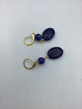 Silver or gold lapis lazuli Earrings, lapis lazuli Earrings, silver Leverback Earrings, Bridal Jewelry, blue stone earrings, lapis earrings,