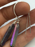 Sterling silver crystal earrings, electroplated crystal earrings, cute earrings, boho jewelry