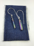 Sterling silver crystal earrings, electroplated crystal earrings, cute earrings, boho jewelry