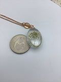 pressed flower necklace, sweet pink dried flower initial necklace, Mother’s Day gift, boho jewelry, terrarium jewelry,
