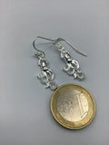 Squid Earrings, silver squid earrings, squid jewelry