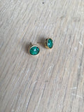 Malachite earrings. Malachite stud earrings, malachite post earrings, green earrings, bridesmaid gift, boho jewelry, boho earrings, gift
