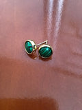 Malachite earrings. Malachite stud earrings, malachite post earrings, green earrings, bridesmaid gift, boho jewelry, boho earrings, gift