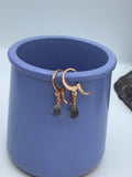 Tiny rain drop smoky topaz earrings in Rose gold, gold, silver or bronze, sweet friendship gift,