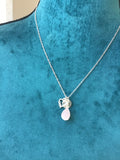 Infinite Love symbol and Heart Necklace, personalized infinite love with rose quartz, amethyst initial necklace