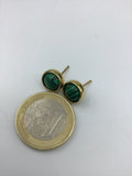 Malachite earrings. Malachite stud earrings, malachite post earrings, green earrings, bridesmaid gift, boho jewelry, boho earrings, gift
