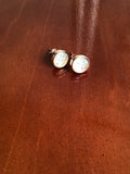 rose gold, gold, silver or bronze druzy stud earring set