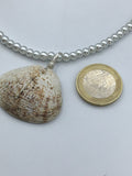 Shell and Pearl necklace, fun, summer, beach jewelry with a boho style