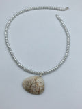Shell and Pearl necklace, fun, summer, beach jewelry with a boho style