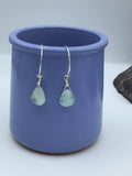 Fluorite drop earrings in gold or silver, boho style drop earrings, light green drop, gift for her, anniversay, BFF, gift for mom