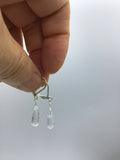 Tiny Aquamarine Earrings, dainty drop Aquamarine Earrings, march birthstone, birthday gift, BFF, mom, gift for her, blue stone,