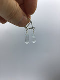 Tiny Aquamarine Earrings, dainty drop Aquamarine Earrings, march birthstone, birthday gift, BFF, mom, gift for her, blue stone,