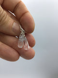 Tiny Aquamarine Earrings, dainty drop Aquamarine Earrings, march birthstone, birthday gift, BFF, mom, gift for her, blue stone,