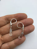 Tiny Aquamarine Earrings, dainty drop Aquamarine Earrings, march birthstone, birthday gift, BFF, mom, gift for her, blue stone,