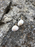 Beach shell earrings in rose gold, gold or silver, beach jewelry, zoom jewelry, summer earrings, boho jewelry, rose gold jewellery,