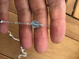 Raw birthstone, Layered choker, raw crystal aquamarine, Choker in Rose gold, gold or silver, aquamarine necklace, layering choker,