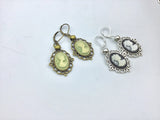 Cameo Earrings, Resin Cameo Earrings