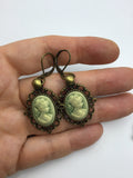 Cameo Earrings, Resin Cameo Earrings