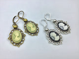 Cameo Earrings, Resin Cameo Earrings