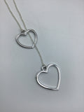 Heart thru a Heart Necklace, Silver Heart Necklace, Mothers Day Gift, Bridal Gift