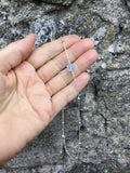 Raw birthstone, Layered choker, raw crystal aquamarine, Choker in Rose gold, gold or silver, aquamarine necklace, layering choker,
