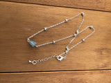 Raw birthstone, Layered choker, raw crystal aquamarine, Choker in Rose gold, gold or silver, aquamarine necklace, layering choker,