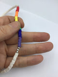 Pride jewelry, puka shell, surfer necklace, polymer clay beads, men’s gift, boho, choker collar, hippie style jewelry