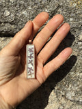 Forget me not, keepsake, enameled long pendant necklace, perfect one of a kind keepsake perfect for gift for her