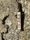 Forget me not, keepsake, enameled long pendant necklace, perfect one of a kind keepsake perfect for gift for her