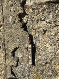 Forget me not, keepsake, enameled long pendant necklace, perfect one of a kind keepsake perfect for gift for her