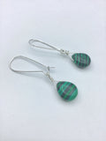 Malachite Earrings, malachite and silver earrings, for her, boho jewelry