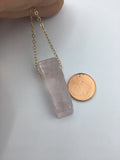 Rose quartz necklace, Rose gold Necklace, gemstone, bridal jewelry, best friend gift,  valentine, boho jewelry, pink stone necklace