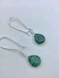 Malachite Earrings, malachite and silver earrings, for her, boho jewelry