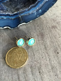Birthstone gift Turquoise earrings Rose Gold Stud Earrings, Turquoise Earrings, Rose Gold Stud Earrings, Bridesmaid gift, boho