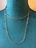Paperclip modular chain, multi chain necklace, bracelet, choker all in one chain great gift