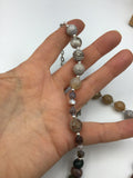 Long boho, leather tassel, fire agate, Indian agate, Botswana agate, statement necklace