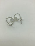 Raw moonstone safety pin earrings in gold, silver or rose gold