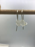 Raw moonstone safety pin earrings in gold, silver or rose gold