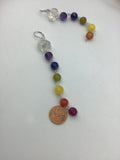 Chakra stone bracelet, amethyst, garnet, peridot, lapis lazuli, jade, orange agate, clear quartz, healing stone bracelet yoga jewelry,