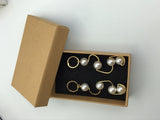 Long gold and Pearl earrings