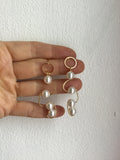 Long gold and Pearl earrings