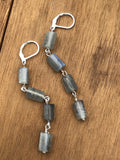 Labradorite earrings in rosegold, gold or silver