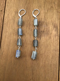 Labradorite earrings in rosegold, gold or silver