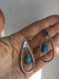 Boho Chic Turqouise Earrings, Turquoise Jewelry, Bohemian jewelry,  December birthstone, Gift for her, cute gift,, Birthstone December,