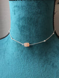 Raw rough citrine choker, birthstone choker, citrine necklace, birthday gift, gift for her,