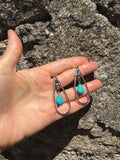 Boho Chic Turqouise Earrings, Turquoise Jewelry, Bohemian jewelry,  December birthstone, Gift for her, cute gift,, Birthstone December,